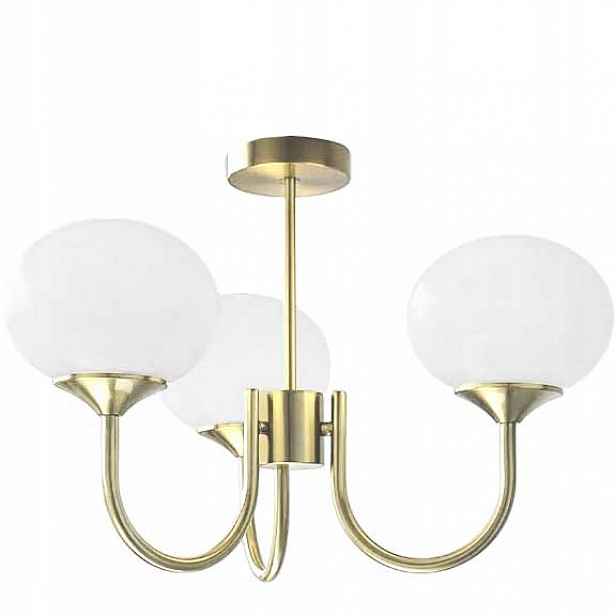 Závěsná lampa Zlatá Glamour Lustr E27 Toolight Zlatá Gold Bílá Stínidlo