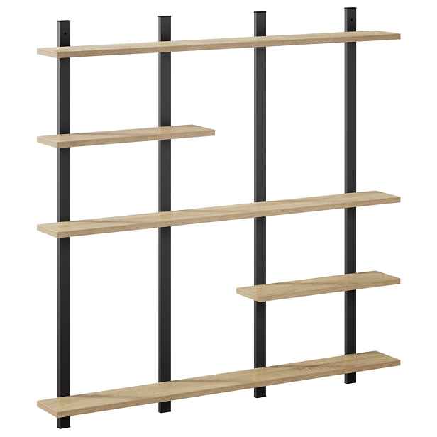vidaXL Nástěnná polička Dub sonoma 102 x 13,5 x 102,5 cm