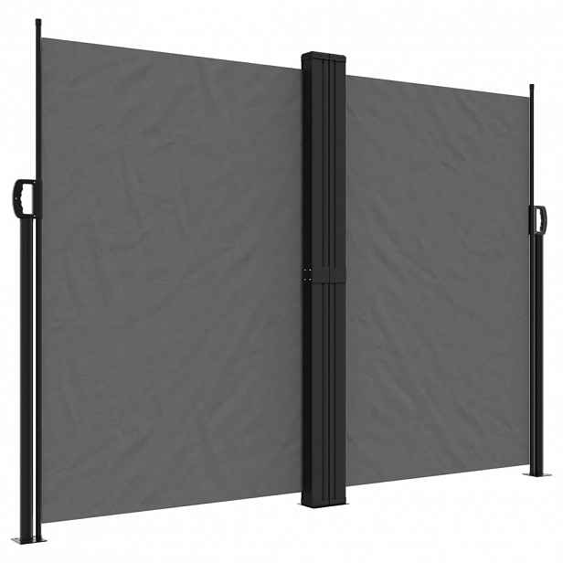 vidaXL Zatahovací boční markýza antracitová 180 x 1 200 cm