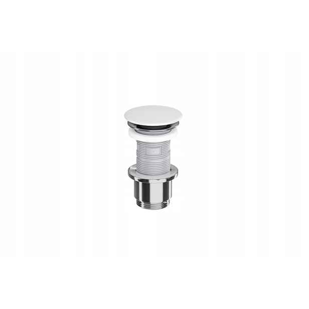 Zátka Klik-klak pro umyvadlo/bidet, chrom, bílá matná, keramická krytka