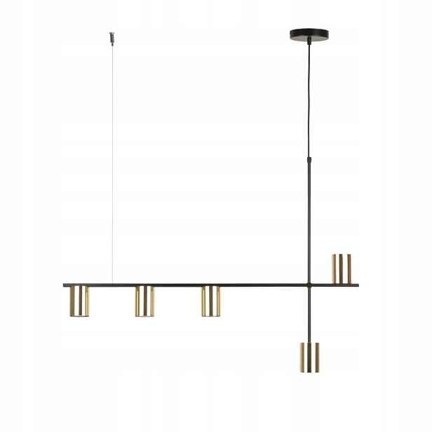 Závěsné svítidlo Vendo Černý kov 90 cm 5 zdrojů GU10 Sigma Lighting