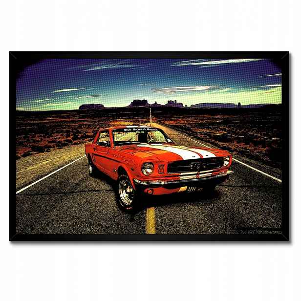 Plakáty v rámu 60x40 Červený Ford Mustang