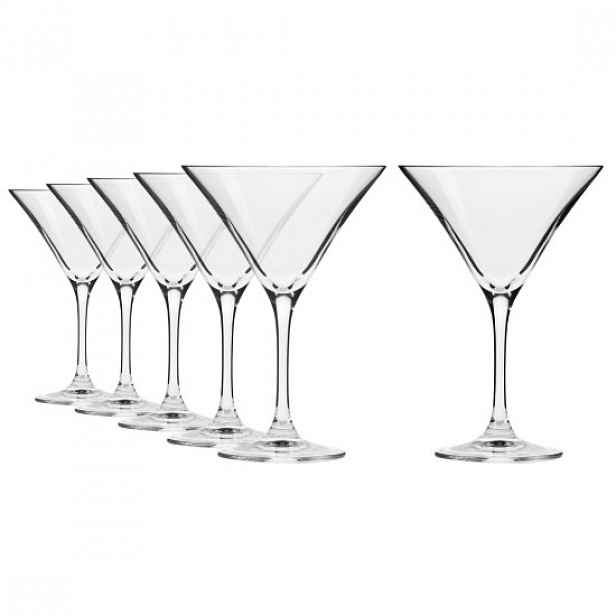 Sada 6 sklenic na Martini, křišťálové sklo, 240 ml, „Avant-Garde“ - Kr