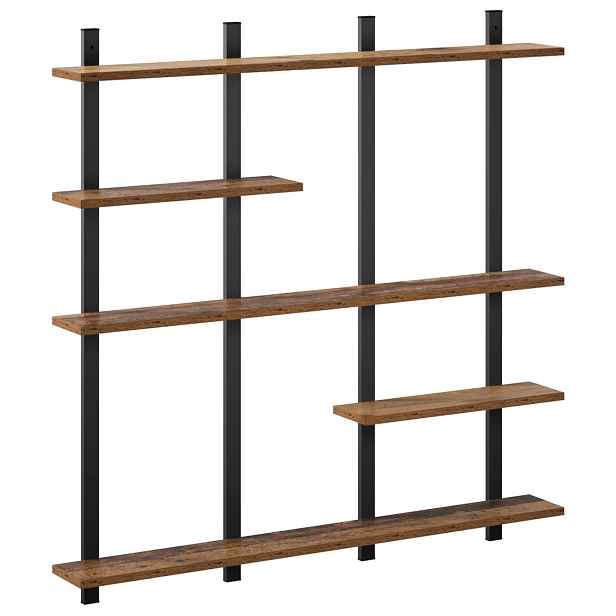 vidaXL Nástěnná polička Staré dřevo 102 x 13,5 x 102,5 cm