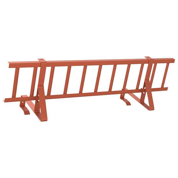 vidaXL Střešní záchytník sněhu Červená 100 x 29,5 x 34,5 cm Ocel