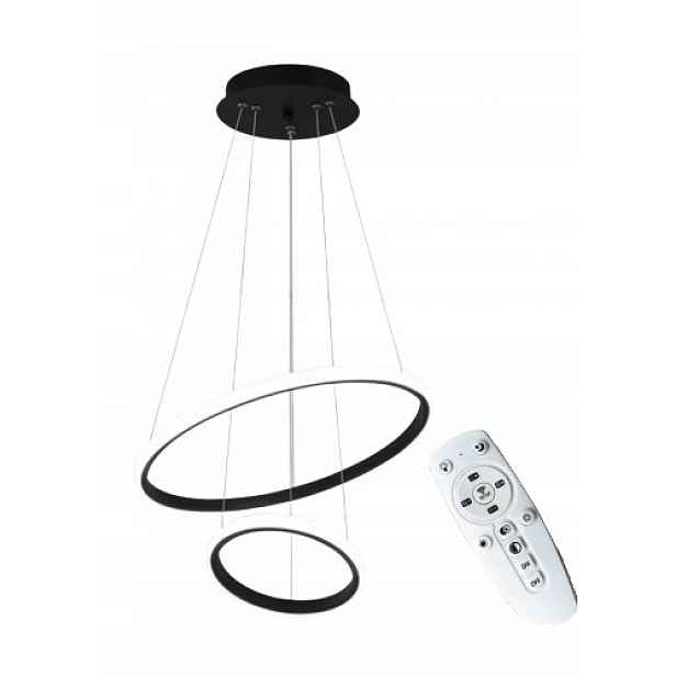 Závěsná Led lampa – Moderní prolínající se kroužky Černá