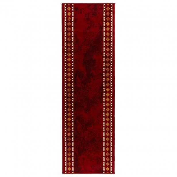 vidaXL Běhoun FLORNES Tkaný Červená PP 7 mm