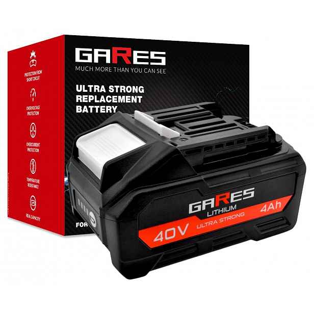 Akumulátor Baterie Gares pro Makita Xgt BL4040F 191B26-6 1910N6-8 40V 4Ah