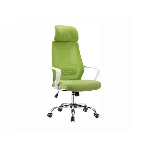 Kancelářské křeslo, zelená / bílá, TAXIS - 64x63x118-126 cm