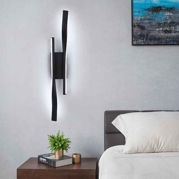 Nástěnné Led svítidlo, 16 W, minimalistický design, černá linie, 6500 K