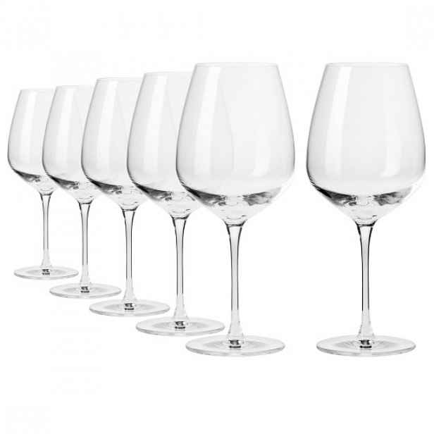 Sada 6 sklenic na víno Pinot Noir, křišťálové sklo, 810 ml, "Divine" -