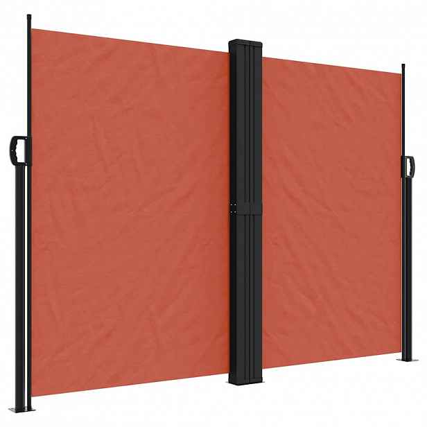 vidaXL Zatahovací boční markýza terakotová 180 x 1 200 cm