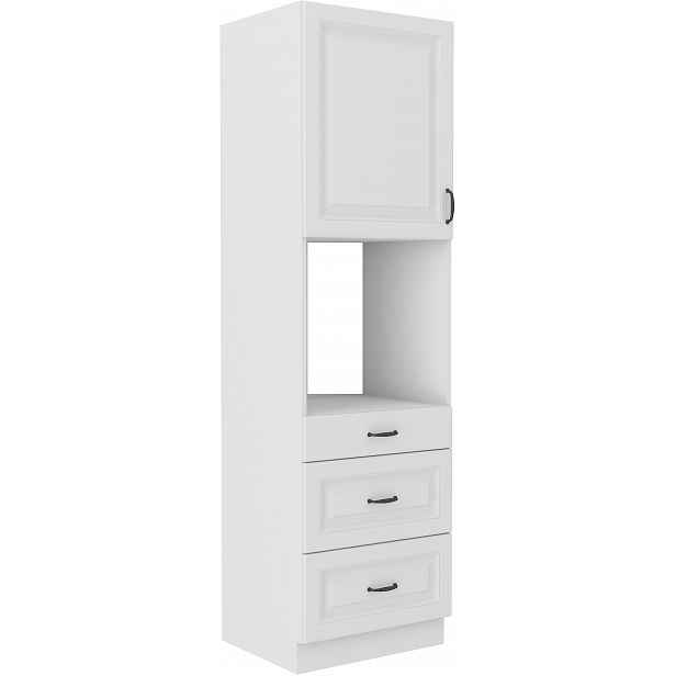 Vysoká skříňka pro vestavnou troubu Stilo 60 DPS-210 3S 1F - Premium Box Barva korpusu: Bílá, Barva dvířek: Bílá