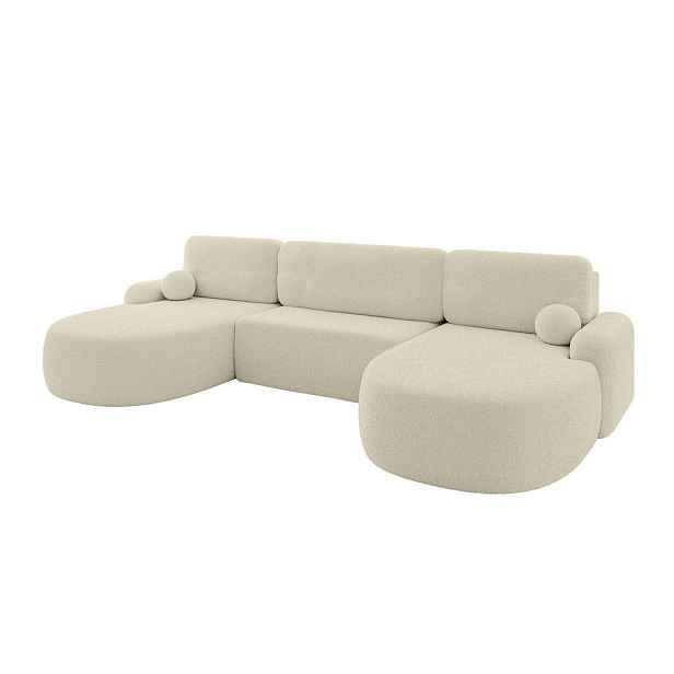 ALTDECOR SEDACÍ SOUPRAVA s funkcí spaní a úložným prostorem LIRA-U - 335x172x89 béžová