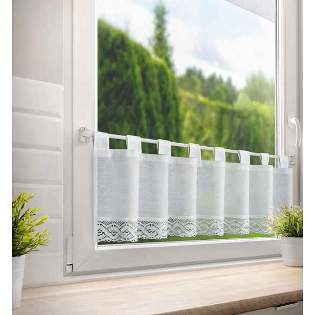 Dekorační krátká vitrážová záclona do kuchyně MAJKA 150x30 cm MyBestHome