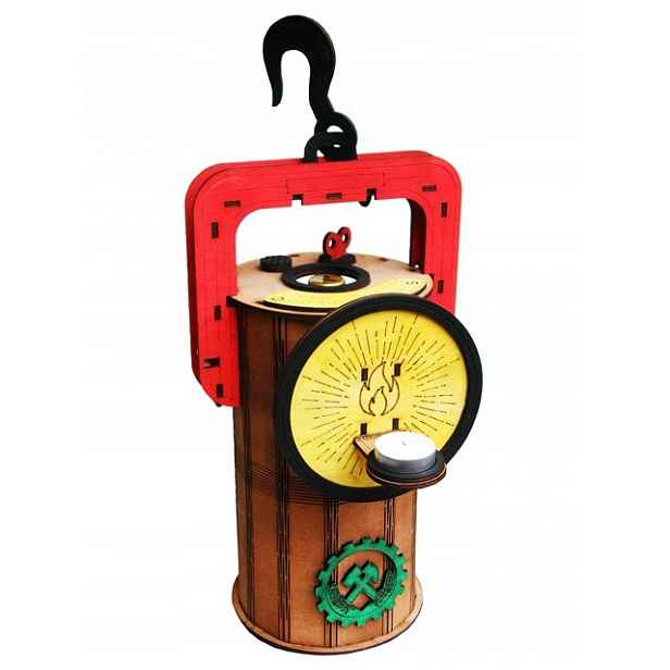 Důlní Lampa na láhev dárek pro horníka, velká