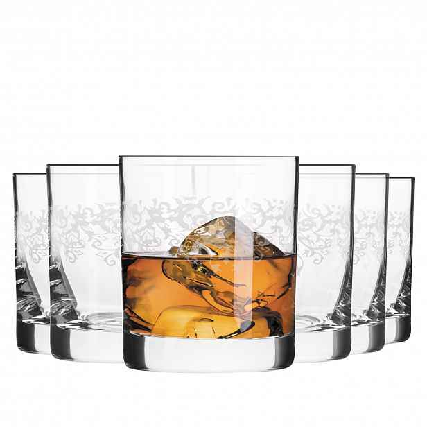 Sklenice na whisky klasické Krosno Krista Deco sada 6 kusů 300 ml