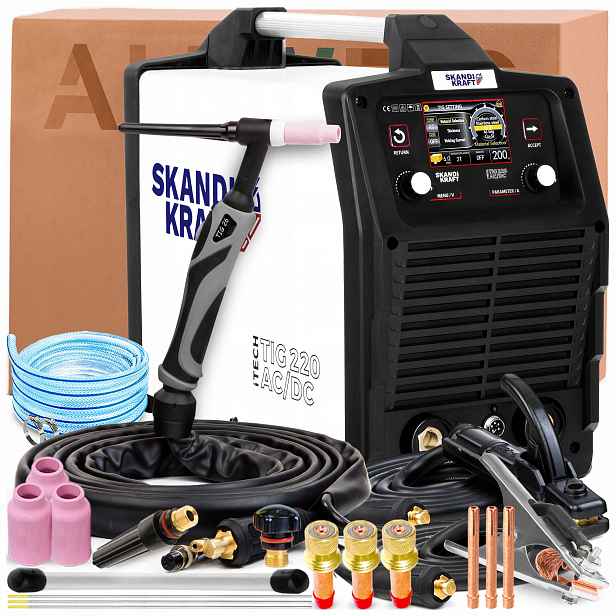 Svařovací Stroj Skandi Kraft Itech Tig 220 Ac DC 230V 200A Puls Spot Bi-level Mma