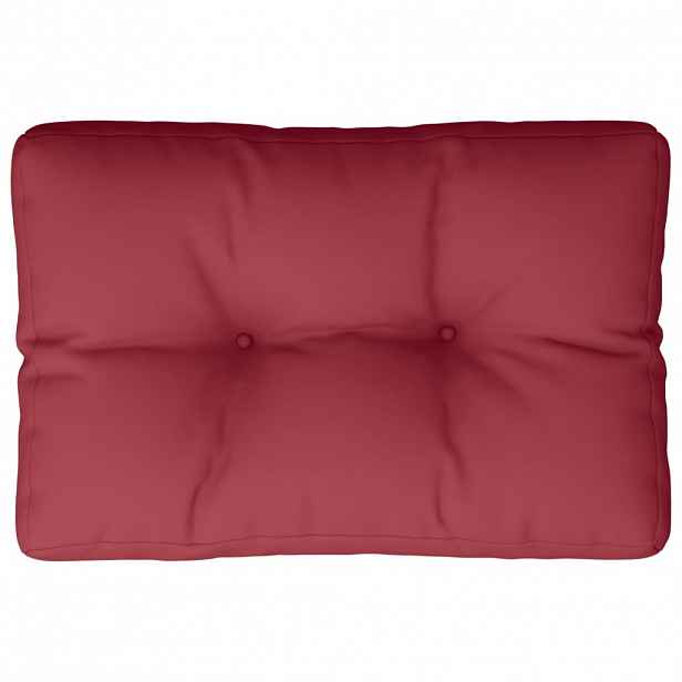 vidaXL Poduška na palety vínová 50 x 40 x 12 cm textil