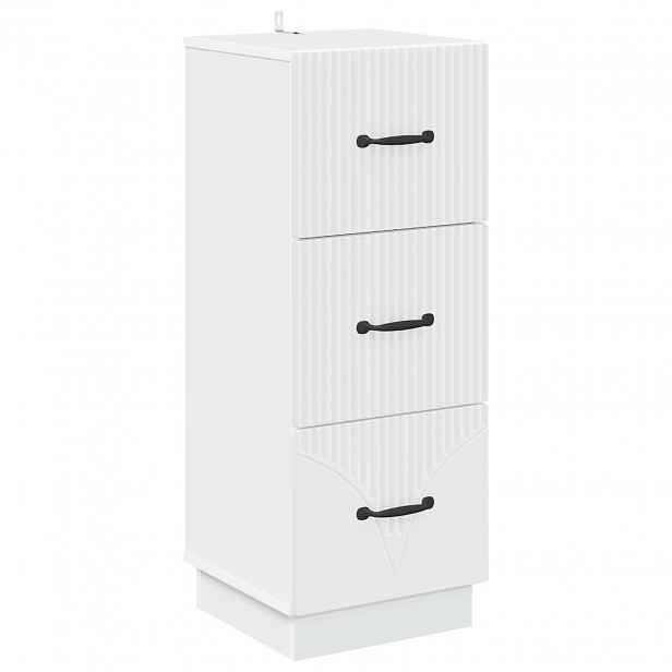 vidaXL Skříň se zásuvkami Bílá 33 x 34,5 x 87 cm Kompozitní dřevo