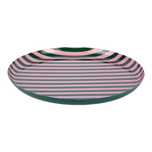 Zelený/světle růžový železný talíř ø 30 cm Animado – PT LIVING