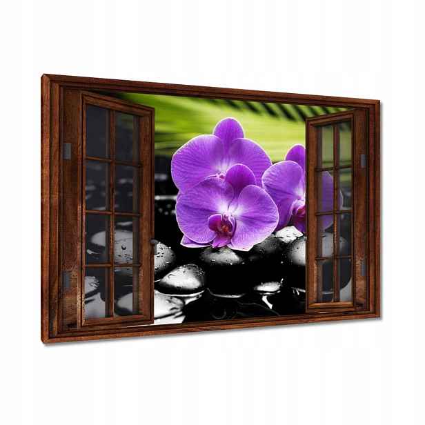 Obrazy 90x60 Fialové orchideje