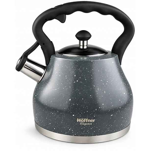 Pevná Konvice S Píšťalkou Nerezová Ocel 2,7 L Hoffner Elegance