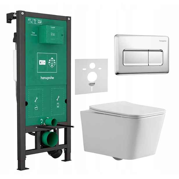 7v1 Wc Set Stelaz Hansgrohe iFrame Wc Mísa Imprese Tornado+tlačítko