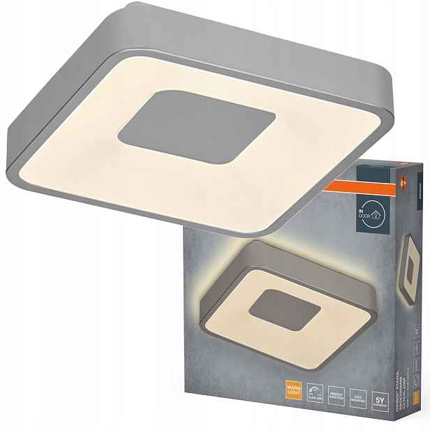 Stropní Svítidlo Led nástěnné svítidlo 16W 1000lm 3000K Teplá stříbrná barva Orbis Osram