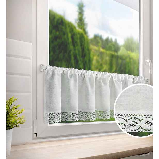 Dekorační krátká vitrážová záclona do kuchyně MATYLDA 150x30 cm MyBestHome