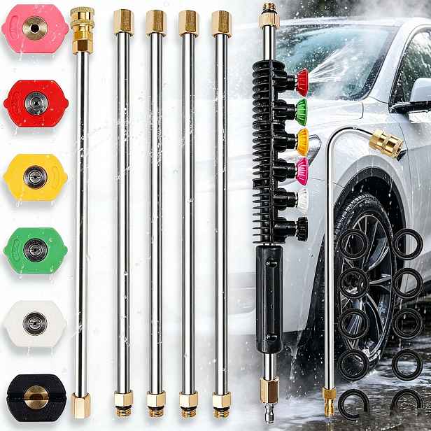 Lanka Prodlužovací Pro Karcher Sada 6 Trysek 4000PSI Pro Střechy Oken Fasády