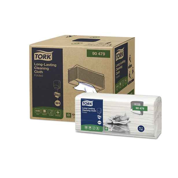 TORK Long-lasting průmyslová netkaná utěrka skládaná, bal. 4x90, bílá 1-vr., 90479