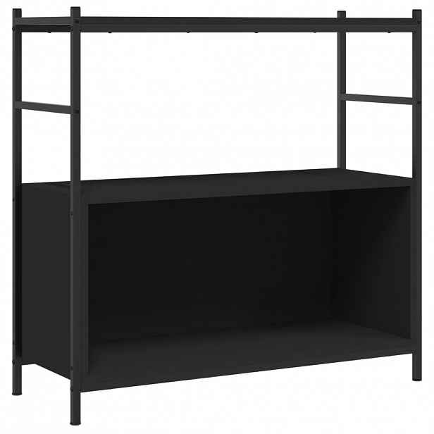 vidaXL Knihovna černá 80 x 30 x 78,5 cm kompozitní dřevo a železo