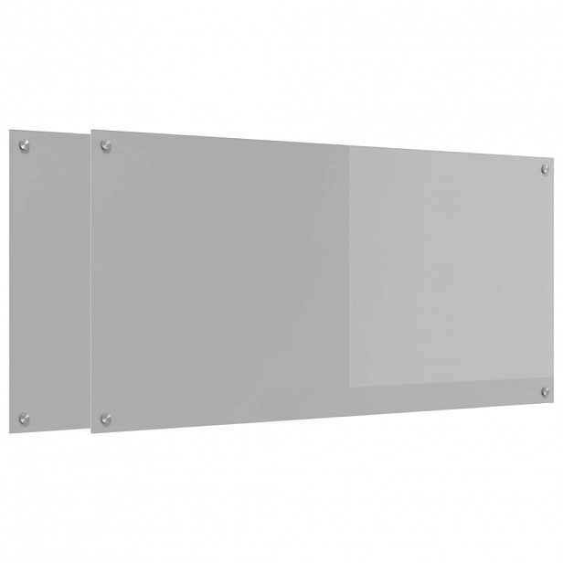vidaXL Kuchyňský obklad 2 ks Světle šedá 120 x 60 cm tvrzené sklo