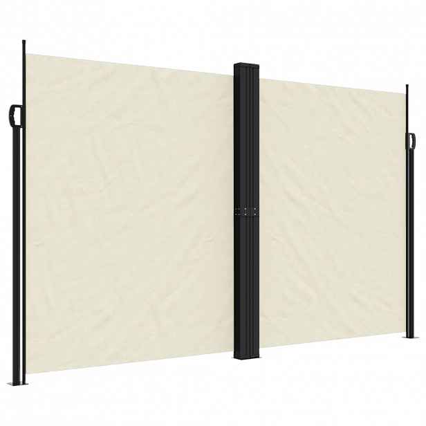 vidaXL Zatahovací boční markýza krémová 200 x 1 200 cm