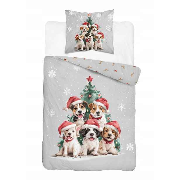 Povlečení 140x200 Pejsci Vánoční Merry Christmas