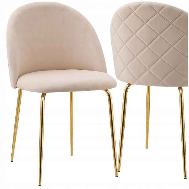 Sametová židle Fargo Gold Velvet béžová