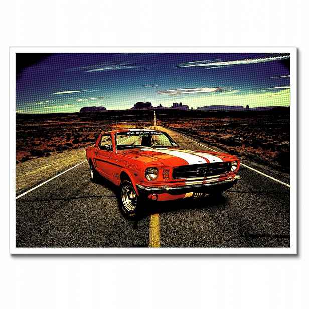 Plakáty v rámu 70x50 Červený Ford Mustang