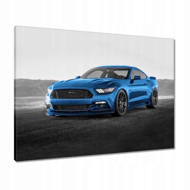 Obrazy 80x60 Modrý Ford Mustang