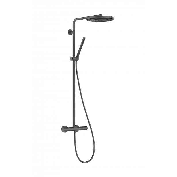 Hansgrohe Pulsify S Puro - Sprchový set s termostatem, průměr 26 cm, kartáčovaný černý chrom 24222340