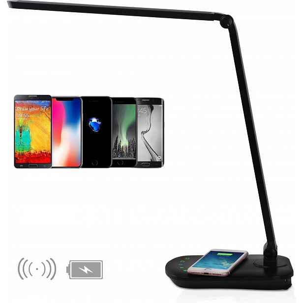 Led Stolní Lampa 8W S Indukční Nabíječkou Usb
