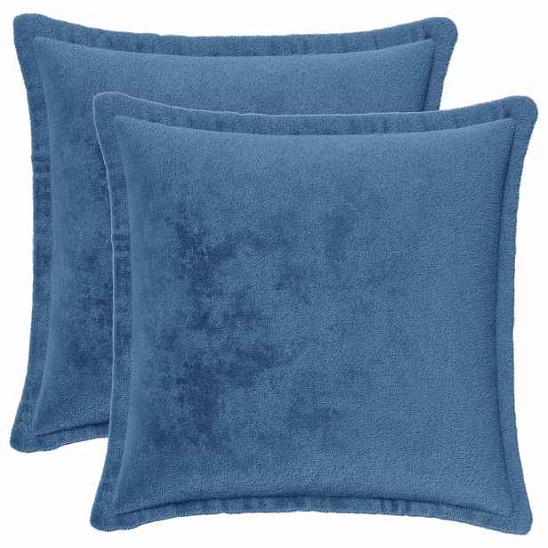 vidaXL Povlak na polštář 2 ks HOUTEN Světle modrá 35 x 35 cm Flanel