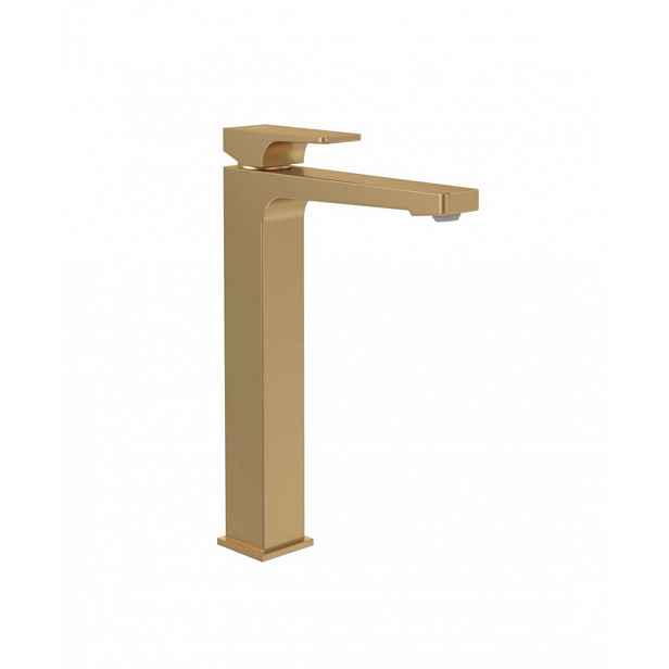 Villeroy & Boch Architectura Square - Umyvadlová baterie s výpustí Push-Open, AquaSmart, kartáčované zlato TVW12500200076