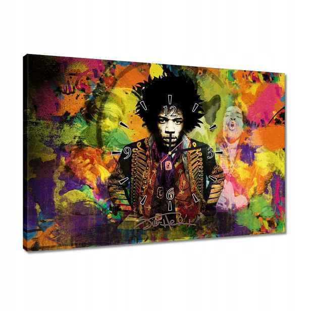Hodiny 60x40 Jimmy Hendrix