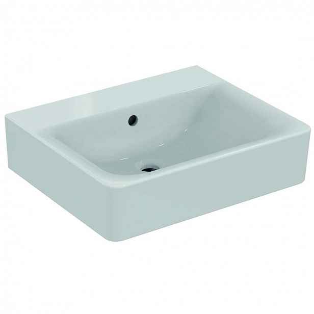 Ideal Standard Connect - Umyvadlo 55x18x46 cm, bez otvoru pro baterii, s přepadem, Ideal Plus, bílá E8111MA