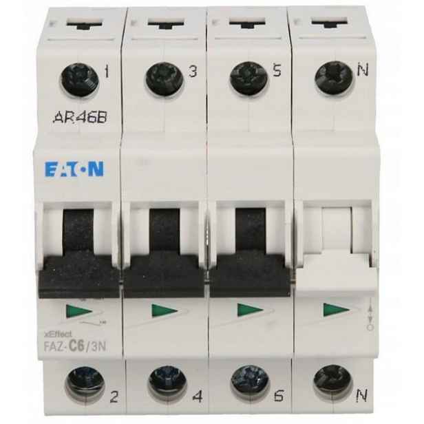 Nadproudový spínač Eaton 400 V IP20 6 A