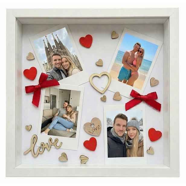 Rámeček 3D Personalizovaný Dárek na Valentýna Vaše fotografie Jedinečný
