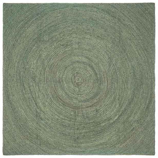 vidaXL Kusové koberce Olivově zelená 300 x 300 cm juta