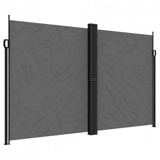 vidaXL Zatahovací boční markýza antracitová 200 x 1 200 cm