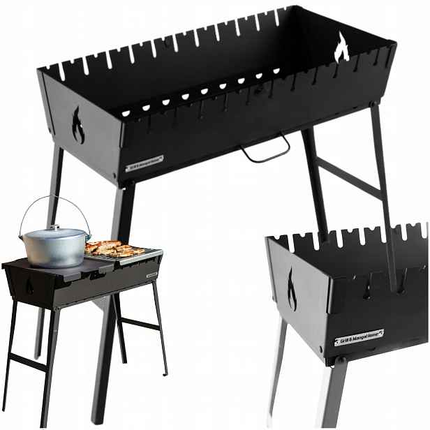 3 mm Mangal Grill Kufr na 12 špízů Pouzdro Uhlíkové Skládací Kovové
